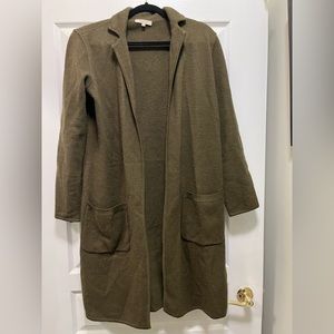 Madewell Camden Long Merino Wool Duster Sweater Coat